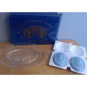 Avon United States Bicentennial 1776 Soap Dish and Soap Bars Vintage With Box